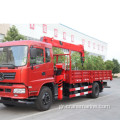 China Flatbed Truck with Crane 8 Ton 10 Ton Truck Mounted Crane Hiab Palfinger Telescopic Boom